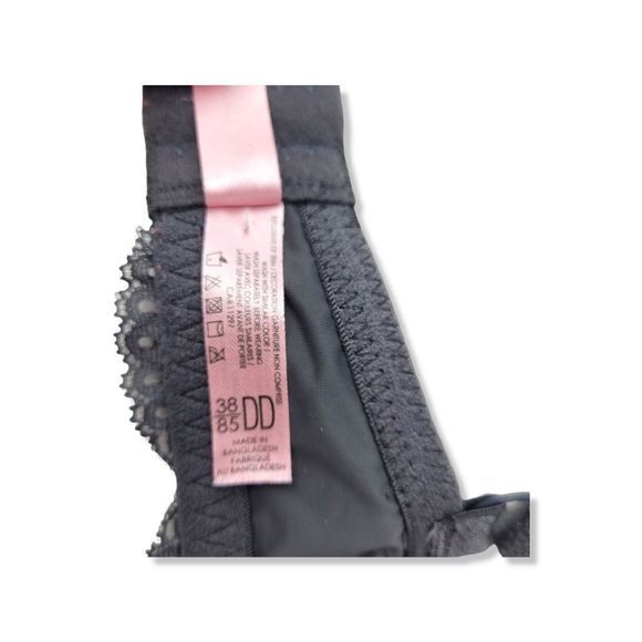 La Vie En Rose Lightly Lined Demi Bra Charcoal 38DD - Picture 6 of 12